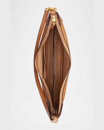 Polo Ralph Lauren Mini Sport Calf Leather Shoulder Bag In Tan