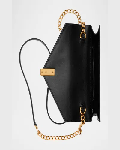 Polo Ralph Lauren Sport Calf Leather Chain Wallet In Black