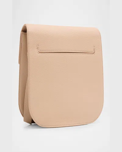 Tom Ford Tara Medium Crossbody In Grained Leather With Leather Strap In Pink