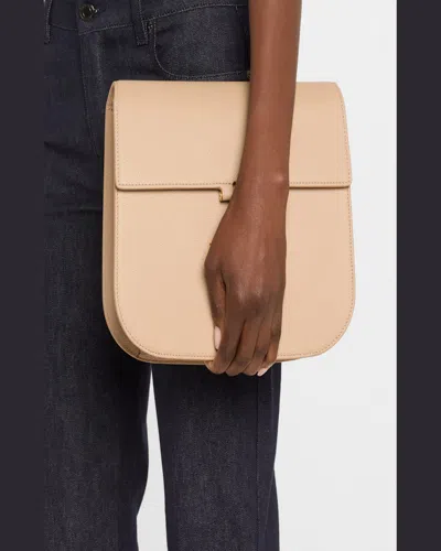 Tom Ford Tara Medium Crossbody In Grained Leather With Leather Strap In Pink