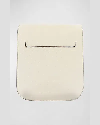 Tom Ford Tara Mini Crossbody In Grained Leather With Leather Strap In Light Beige