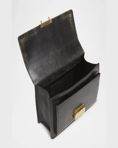 Golden Goose Venezia Distressed Leather Crossbody Bag In Black