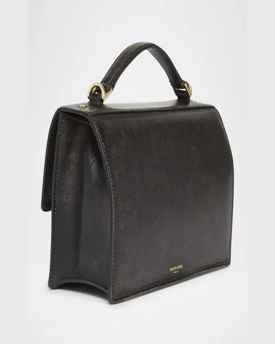 Golden Goose Venezia Distressed Leather Crossbody Bag In Black