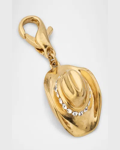 Golden Goose Cowboy Hat Bag Charm In Gold