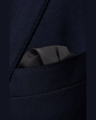 Eton White Silk Pocket Square In Lt Beige