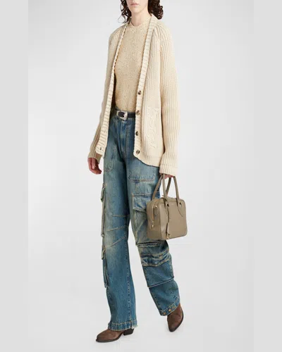 Golden Goose Vita Tote Bag In Leather In Butter