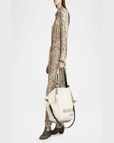 Golden Goose Shopping Bag In Ecru