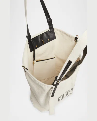 Golden Goose Shopping Bag In Ecru