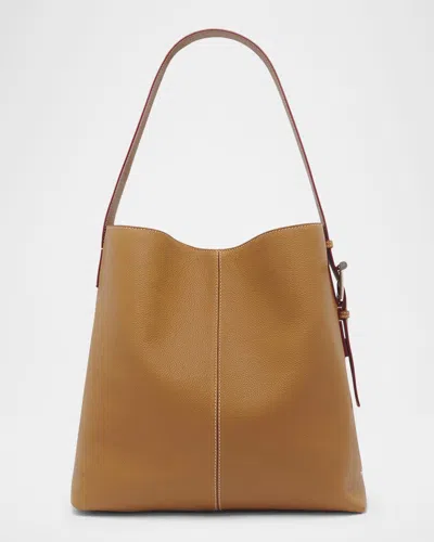 Alexander Mcqueen Adjustable Strap Leather Shoulder Bag In Pecan