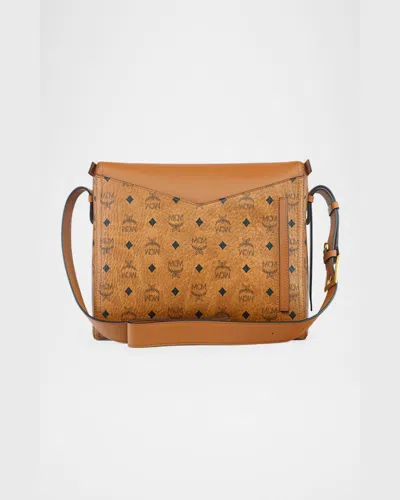 Mcm Canvas Diamant 3d Crossbody Bag In Brown