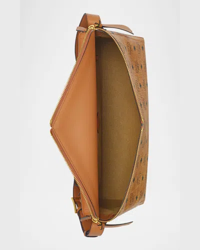 Mcm Canvas Diamant 3d Crossbody Bag In Brown