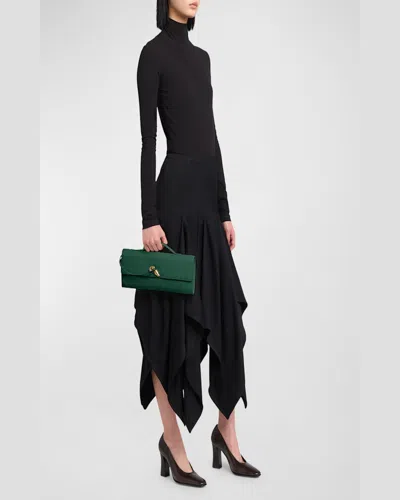 Bottega Veneta Long Andiamo Clutch Bag With Handle In Orange