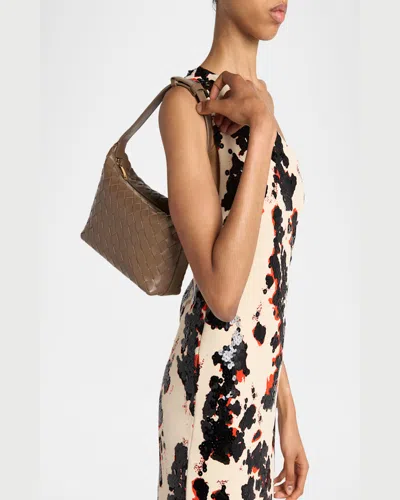 Bottega Veneta Mini Wallace Intrecciato Leather Shoulder Bag In Green