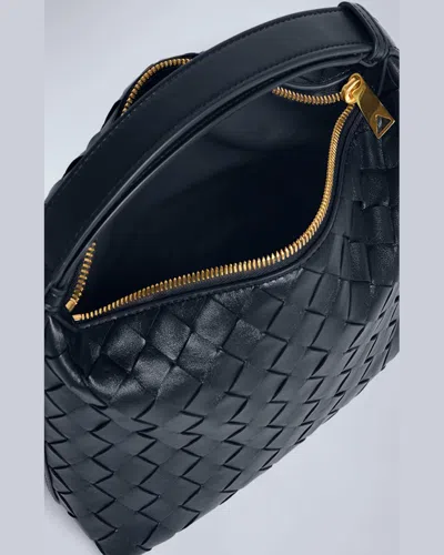 Bottega Veneta Mini Wallace Intrecciato Leather Shoulder Bag In Green