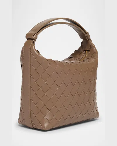 Bottega Veneta Mini Wallace Intrecciato Leather Shoulder Bag In Green