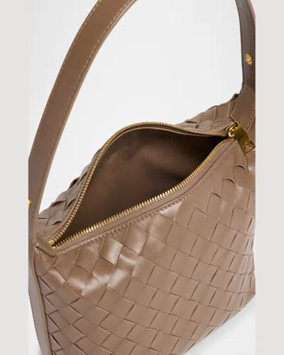 Bottega Veneta Mini Wallace Intrecciato Leather Shoulder Bag In Green