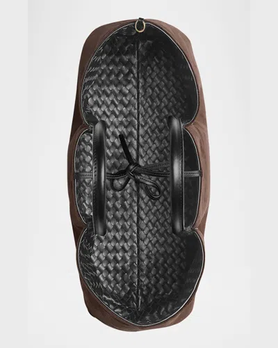 Bottega Veneta Pinacoteca Medium Leather Tote Bag In Black Fondant