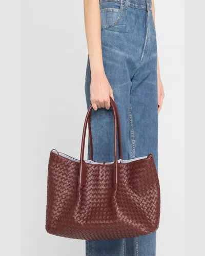 Bottega Veneta Pinacoteca Medium Leather Tote Bag In Red