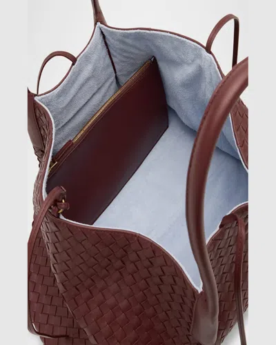 Bottega Veneta Pinacoteca Medium Leather Tote Bag In Red