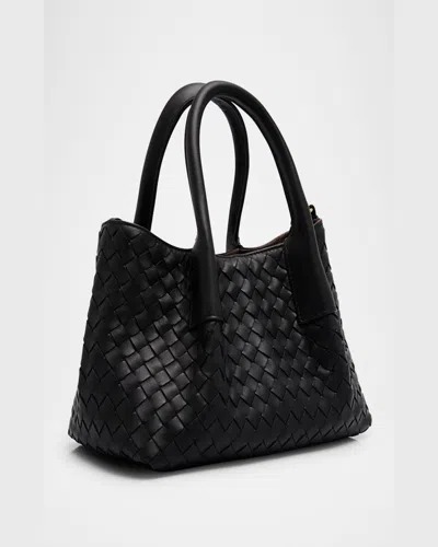 Bottega Veneta Mini Leather Tote Bag In Black