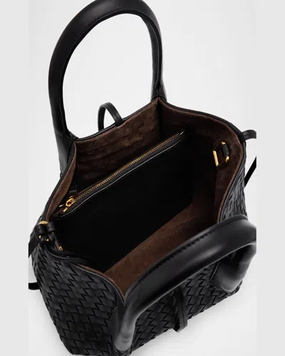 Bottega Veneta Mini Leather Tote Bag In Black