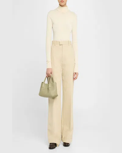 Bottega Veneta Mini Leather Tote Bag In Metallic