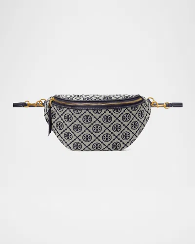 Tory Burch T Monogram Jacquard Belt Bag In Tory Navy