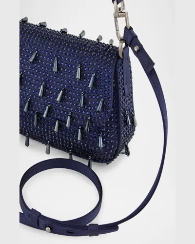 Giorgio Armani La Prima Small Beaded Top-handle Bag In Oceano