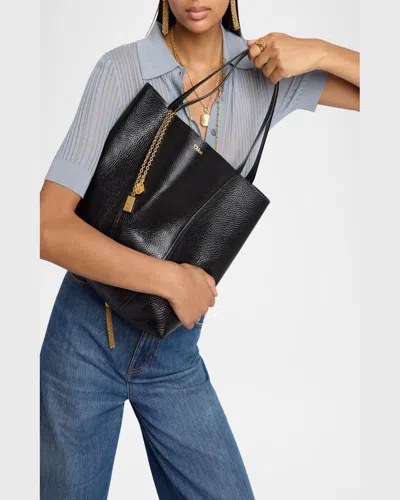 Chloé Chloè Spin Medium Leather Bag In Black