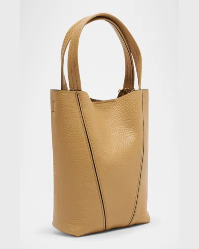 Chloé Chloè Spin Small Leather Tote Bag In Black