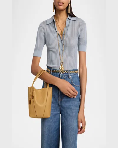 Chloé Chloè Spin Small Leather Tote Bag In Black