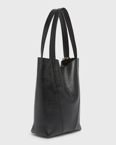 Chloé Chloè Spin Small Leather Tote Bag In Black