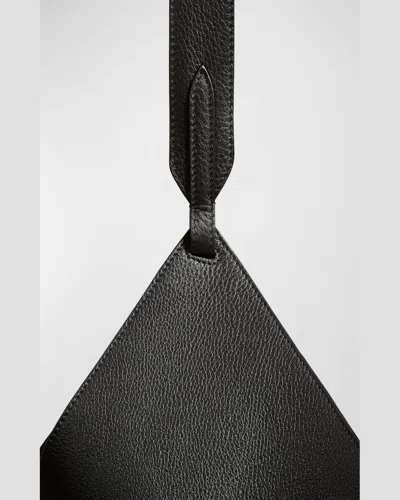 Khaite Lotus Medium Pebbled Leather Tote Bag In Dark Ivory