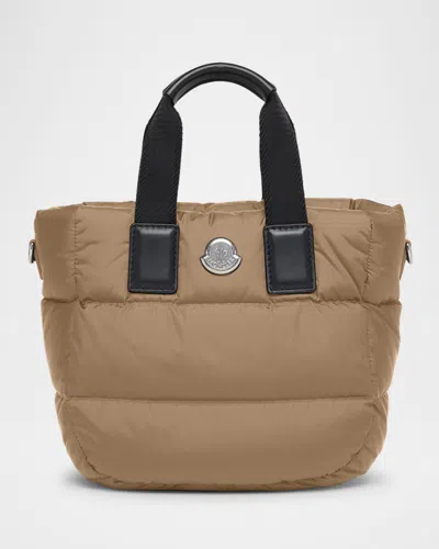Moncler Compact Caradoc Tote Bag With Shoulder Strap In Medium Beige