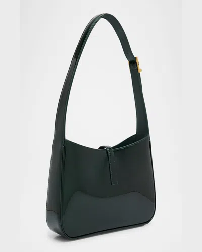 Saint Laurent Le 5 A 7 Ysl Shoulder Bag In Patent Leather In Fir Leaf