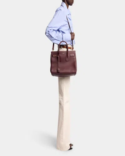 Saint Laurent Sac De Jour Small Leather Top-handle Bag In Hot Wine