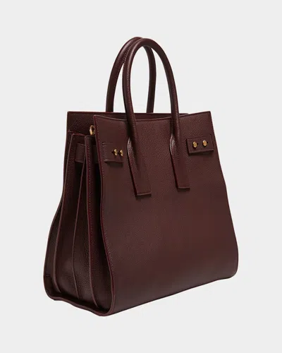Saint Laurent Sac De Jour Small Leather Top-handle Bag In Hot Wine