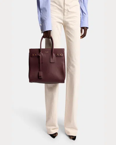Saint Laurent Sac De Jour Small Leather Top-handle Bag In Hot Wine