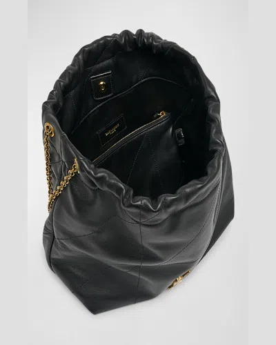 Saint Laurent Jamie 4.3 Pochon Ysl Shoulder Bag In Quilted Leather In Crema Soft