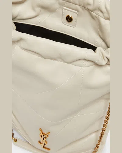 Saint Laurent Jamie 4.3 Pochon Ysl Shoulder Bag In Quilted Leather In Crema Soft