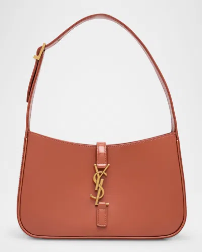 Saint Laurent Le 5 A 7 Ysl Shoulder Bag In Patent Leather In Mild Rose