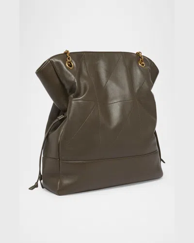 Saint Laurent Jamie 4.3 Shopping Tote Bag In Quilted Leather In Green