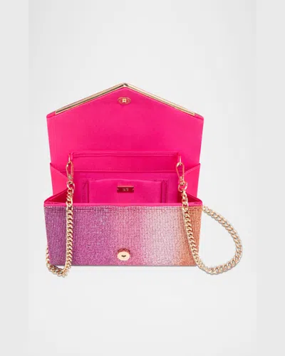 Rafe Candy Embellished Envelope Clutch Bag In Fuchsia / Orange