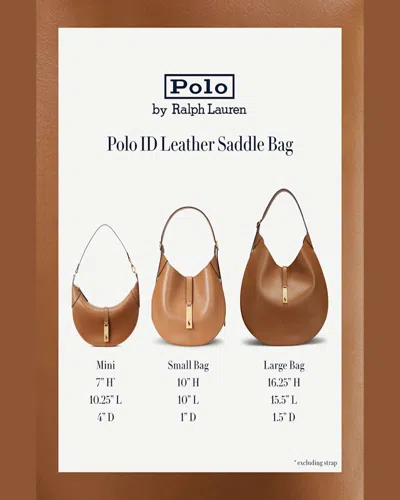 Polo Ralph Lauren Polo Id Medium Leather Shoulder Bag In Brown