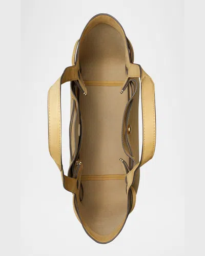 Tory Burch Romy Nubuck Leather Tote Bag In Wheat