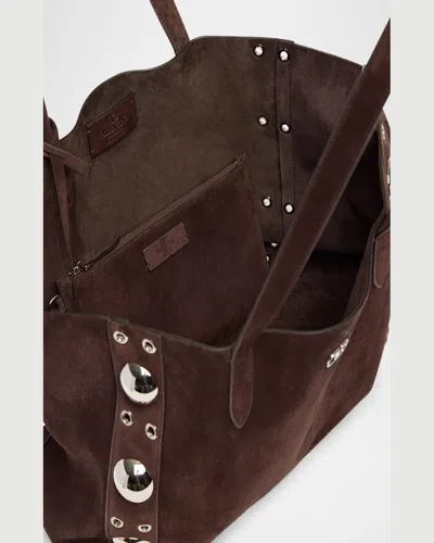 Valentino 'nellcôte' Small Tote Bag In Testa Di Moro