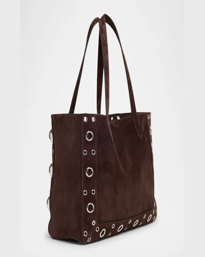 Valentino 'nellcôte' Small Tote Bag In Testa Di Moro