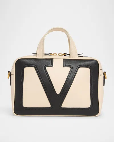 Valentino Small Nappa Leather Top Handle Bag In White