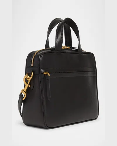 Valentino Viva Superstar Small Vlogo Leather Duffle Top-handle Bag In Nero Spice