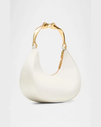 Simkhai Nixi Twist Leather Top-handle Bag In Ivory